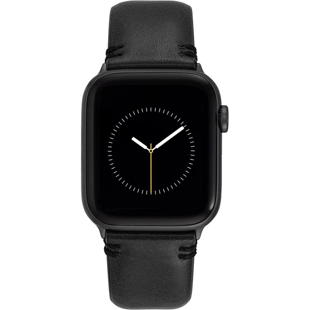 imageVince Camuto Fashion Bands for Apple Watch Secure Adjustable Apple Watch Replacement Band Fits Most WristsDark GreyBlack
