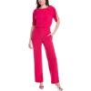 Vince Camuto womens Solid Ity Jumpsuit With Bow Shoulder DetailDress(Hot Pink)