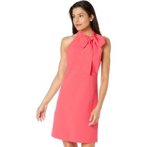 Vince Camuto Womens Sleeveless Halter Tie Neck Shift Mini Dress(Watermelon)