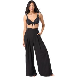 Vince Camuto Womens Wide Leg Cover Up Pant(Black)