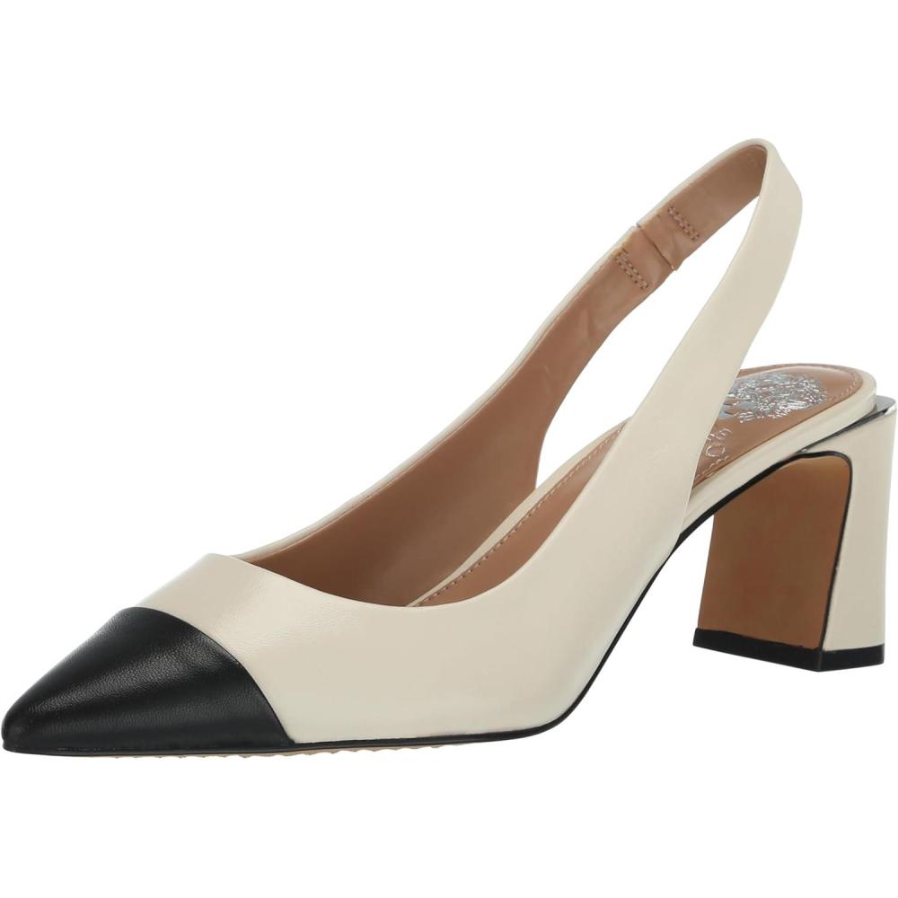 imageVince Camuto Womens Hamden Slingback PumpCreamy White Captoe