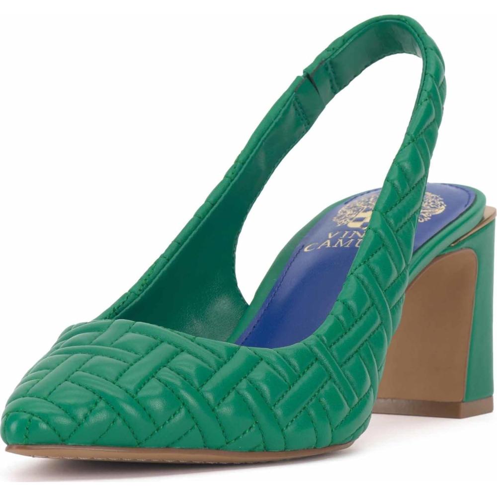 imageVince Camuto Womens Hamden Slingback PumpEmerald Quilted