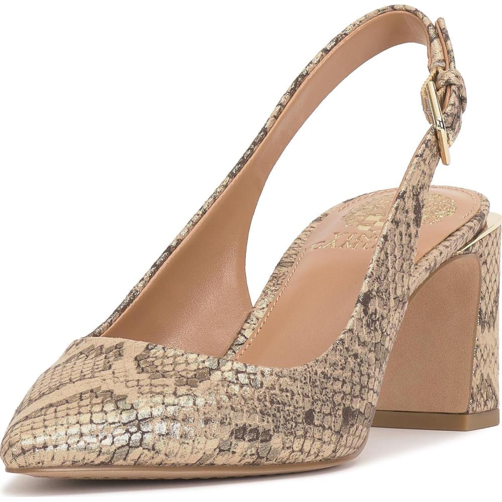 imageVince Camuto Womens Hamden Slingback PumpNaturalGold