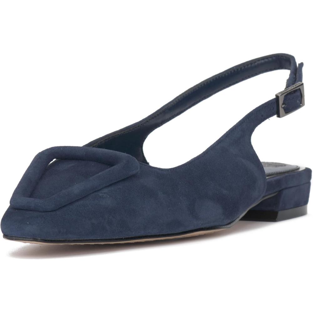 imageVince Camuto Womens Savy Slingback Flat MulesElemental Blue Suede