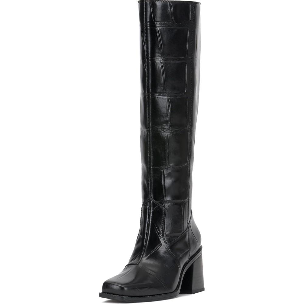 imageVince Camuto womens Sangeti Wide CalfBlack Croco Leather Extra Wide Calf