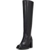 Black Cow Leather Wide Calf