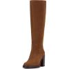 Burnt Sugar Suede Wide Calf