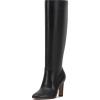 Black Leather Wide Calf