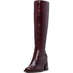 Vince Camuto Sangeti Extra Wide Calf Heel Knee High Boot(Dark Mahogany)