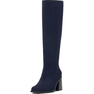 Vince Camuto Sangeti Extra Wide Calf Heel Knee High Boot(Deep Navy Suede Wide Calf)