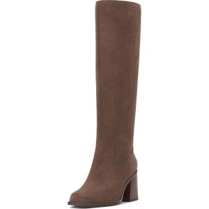 Vince Camuto Sangeti Extra Wide Calf Heel Knee High Boot(Toasted Taupe Suede Wide Calf)