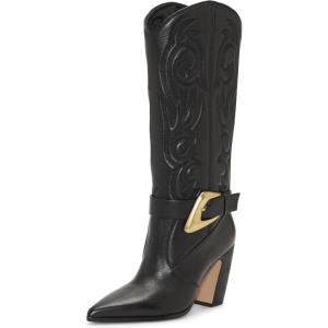 Vince Camuto Women’s Biancaa4 Boots(Black Leather)