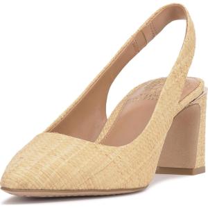 Vince Camuto Womens Hamden Slingback Pump(Golden Sand Raffia)