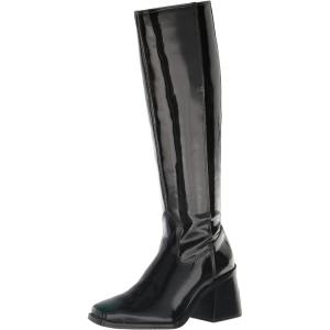 Vince Camuto Women’s Sangeti Stacked Heel Knee High Boot Fashion(Black Patent)