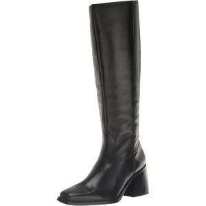 Vince Camuto Women’s Sangeti Stacked Heel Knee High Boot Fashion(Black Silky Leather)