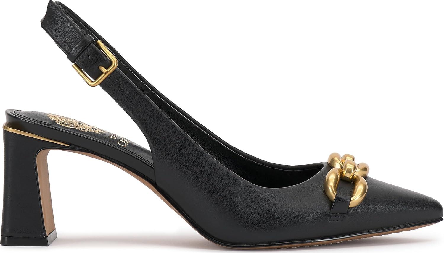 imageVince Camuto Womens Hamden Chain Link Slingback Pump Black 7