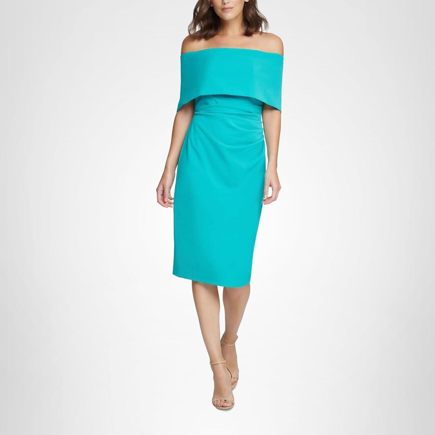 imageVince Camuto Womens Off The Shoulder Sheath DressTransparent