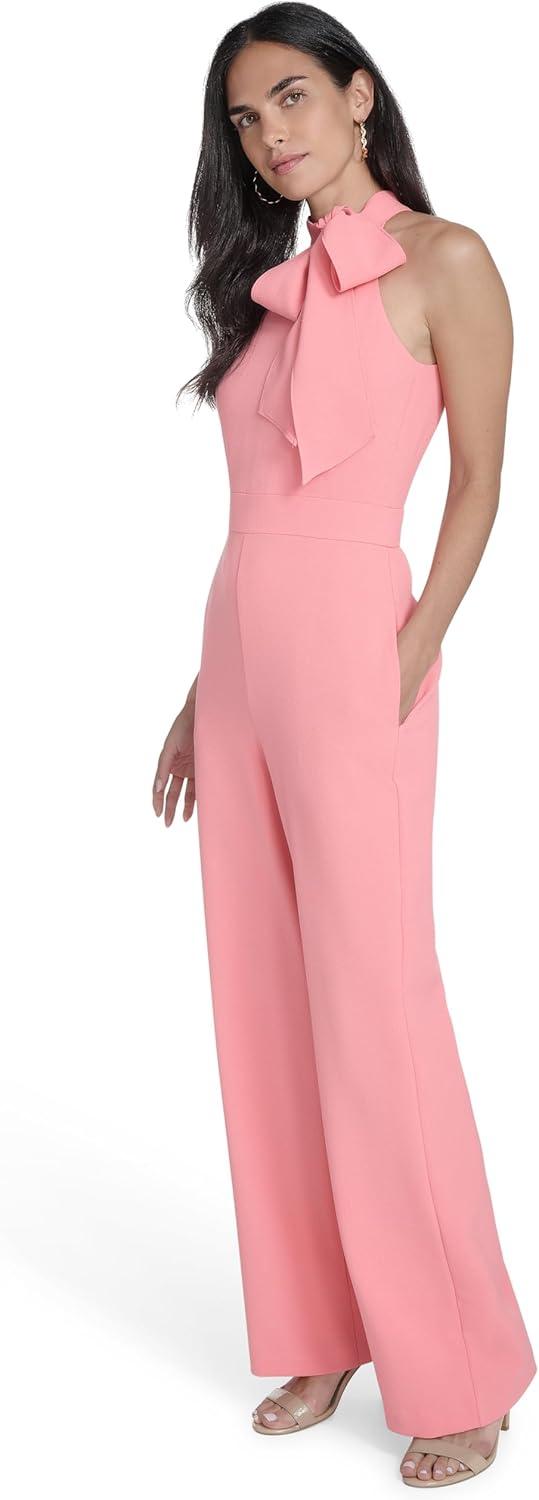 imageVince Camuto womens Sleeveless Tie Neck Stretch JumpsuitPapaya