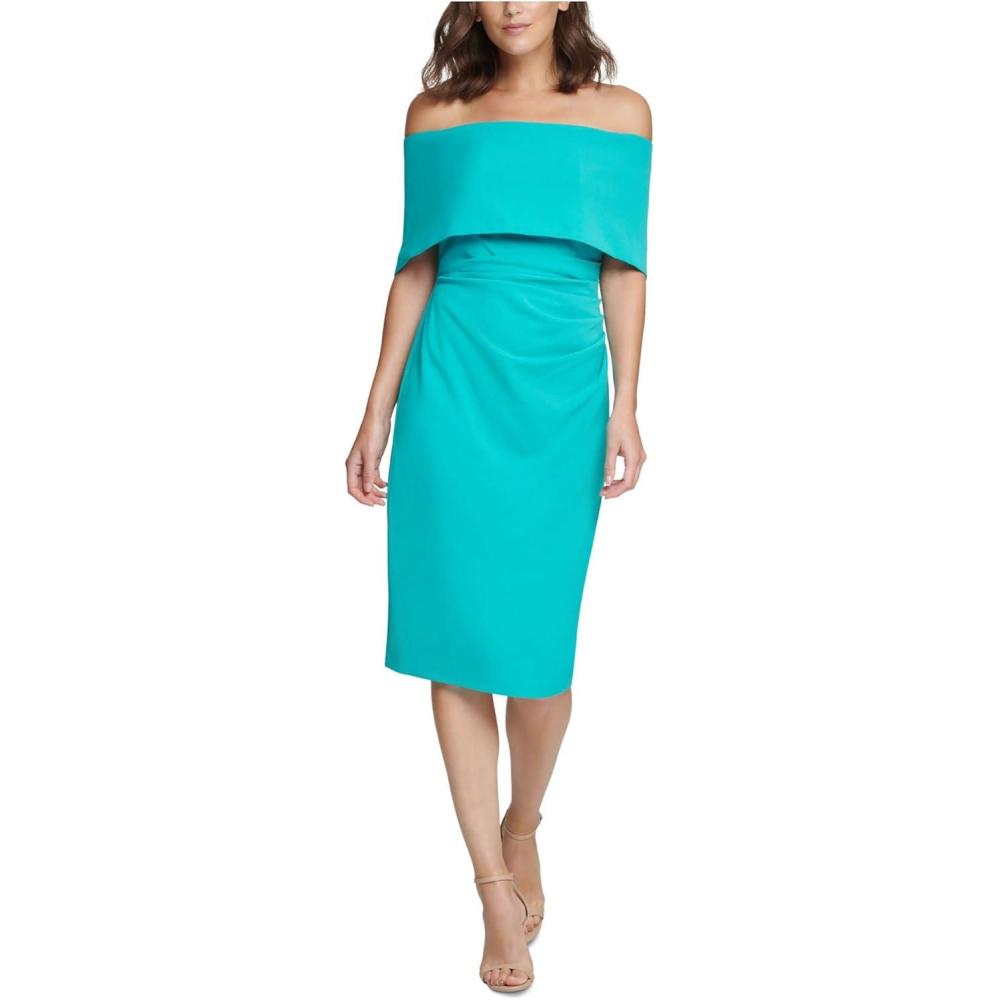 imageVince Camuto Womens Off The Shoulder Sheath DressTransparent