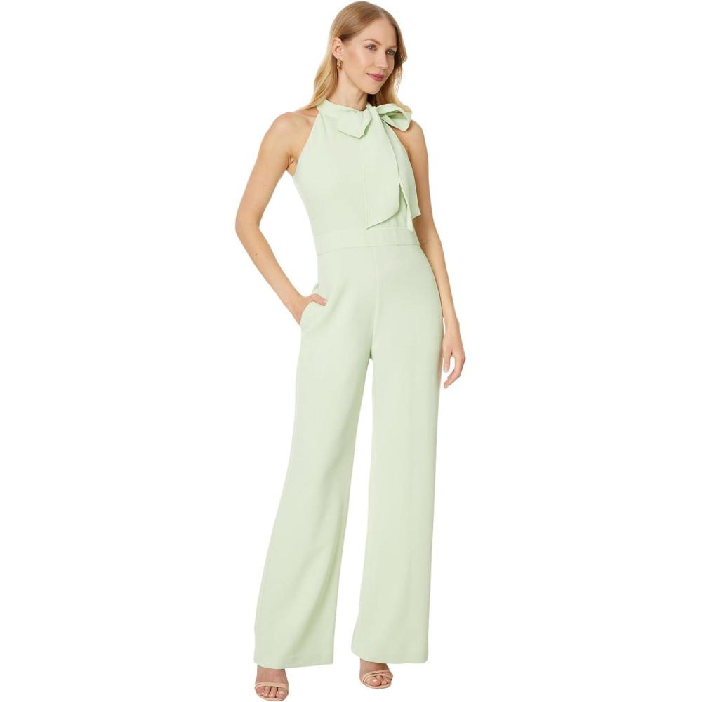 imageVince Camuto womens Sleeveless Tie Neck Stretch JumpsuitPistachio