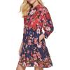 Vince Camuto Womens Casual Printed Trapeze Dress(Persimmon)