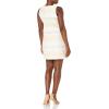 Vince Camuto Womens Jacquard Sleeveless Shift Dress(Yellow)