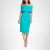 Vince Camuto Womens Off The Shoulder Sheath Dress(Transparent)