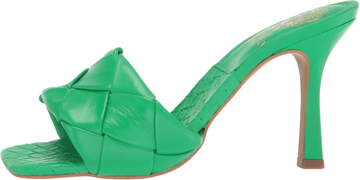 imageVince Camuto Womens Footwear Brelanie Woven Strap Dress Mule Heeled SandalLotus Green