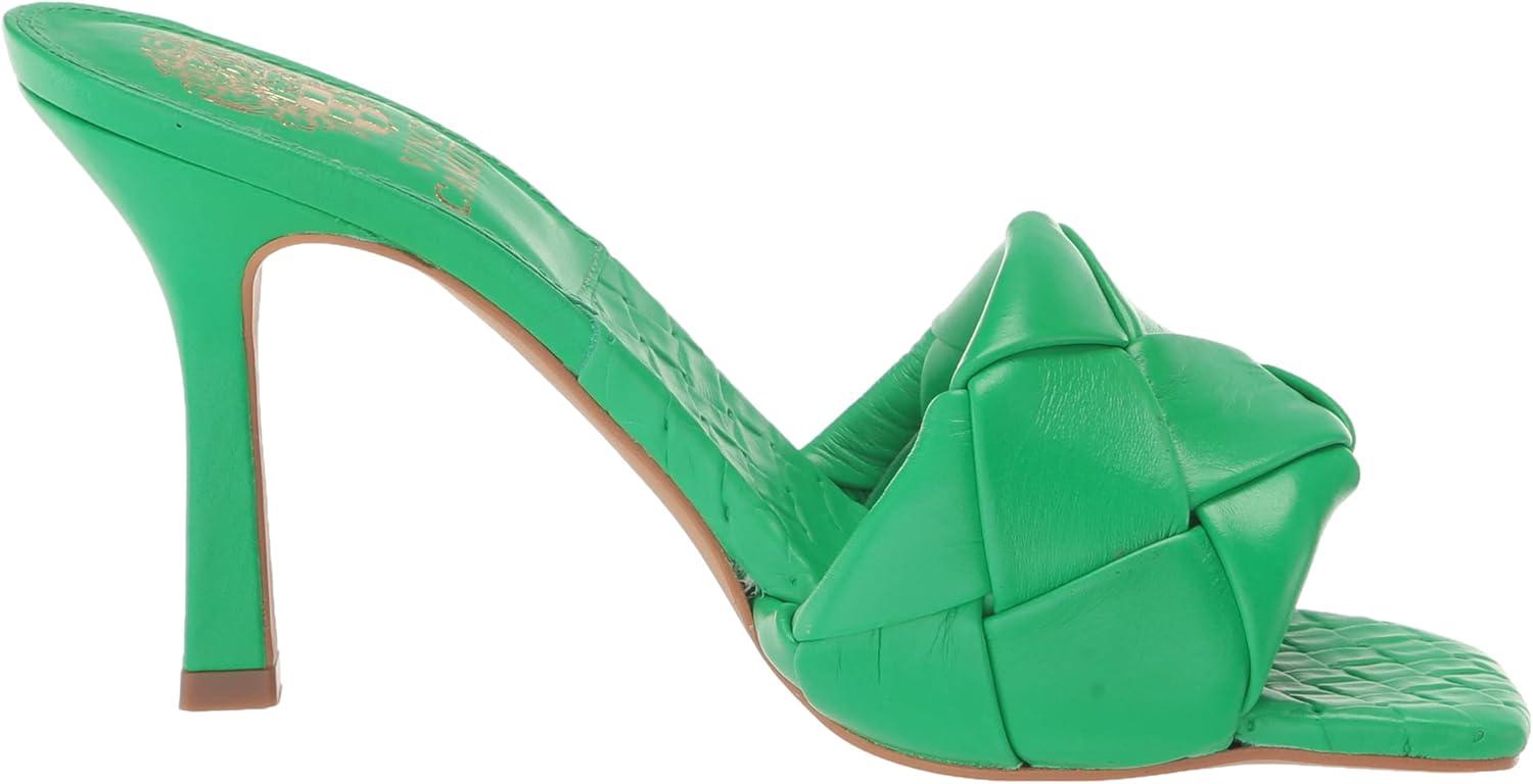 imageVince Camuto Womens Footwear Brelanie Woven Strap Dress Mule Heeled SandalLotus Green