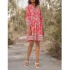 Vince Camuto Womens Pebble Crepe Button Down Balloon Sleeve ShirtdressCasual Dress(Coral)