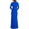 Vince Camuto womens Sleeveless Keyhole Tie Waist Jumpsuit(Royal Blue)