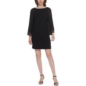 Vince Camuto Women’s Stretch Crepe Shift(Black Gold)