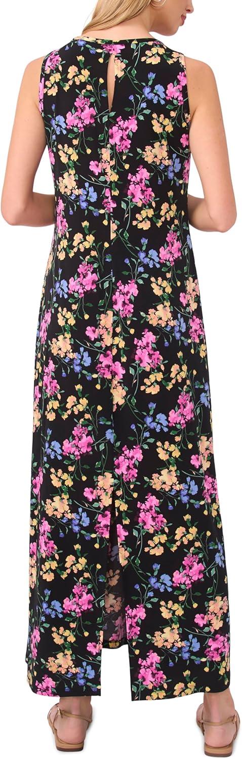 imageVince Camuto Womens Printed Sleeveless Maxi DressRich Black