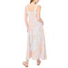 Vince Camuto Women’s Square Neck Floral Maxi Dress(Tangerine)