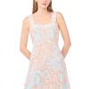 Vince Camuto Women’s Square Neck Floral Maxi Dress(Tangerine)
