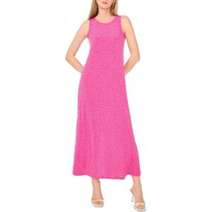 Vince Camuto Women’s Printed Sleeveless Maxi Dress(Raspberr Sorbet)