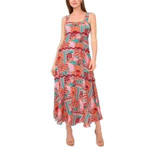 Vince Camuto Women’s Trim Tiered Maxi Dress(Multi)