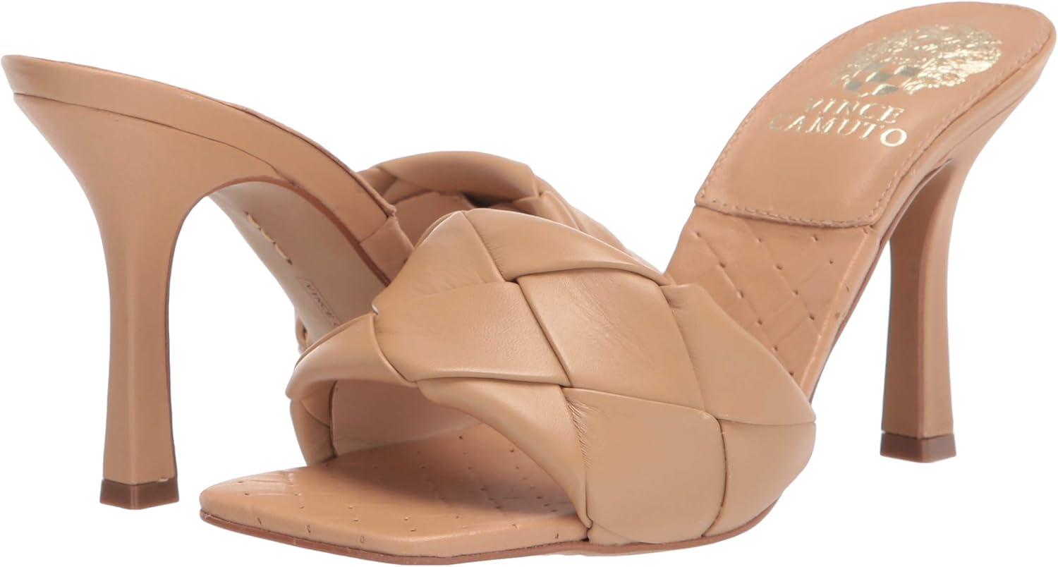 imageVince Camuto womens Brelanie Woven Strap Dress MuleDulce De Leche