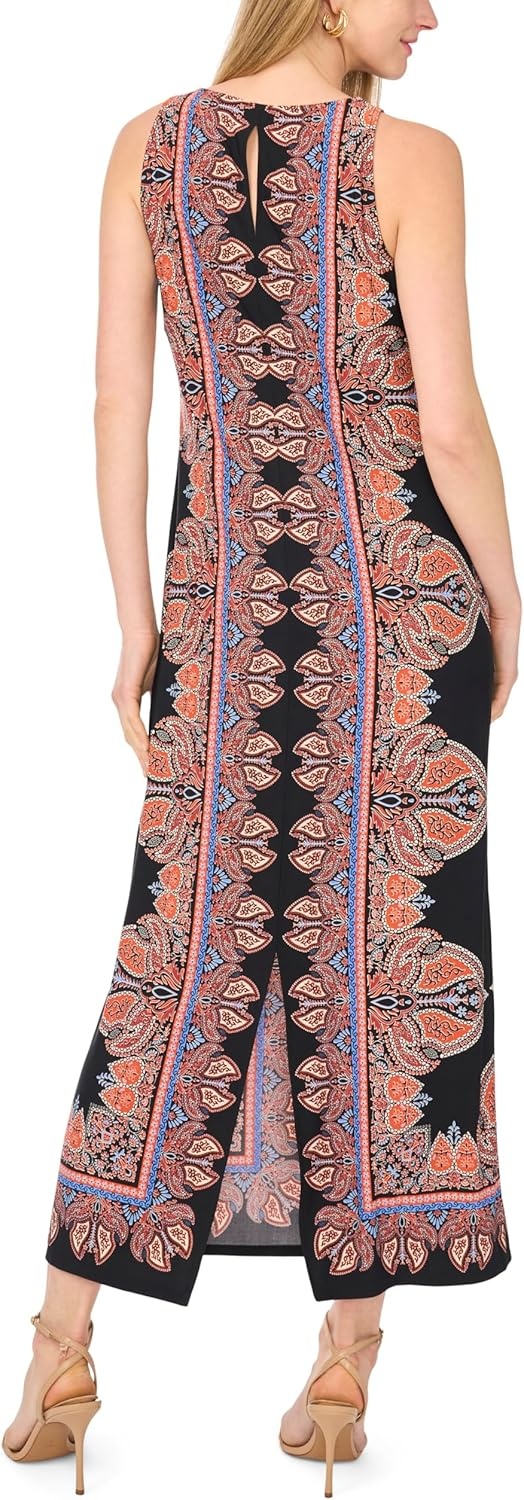 imageVince Camuto Womens Sleeveless Back Keyhole Maxi DressRust
