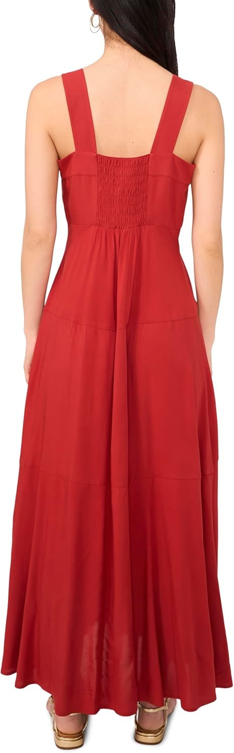 imageVince Camuto Womens Sleeveless Tiered Maxi DressRust