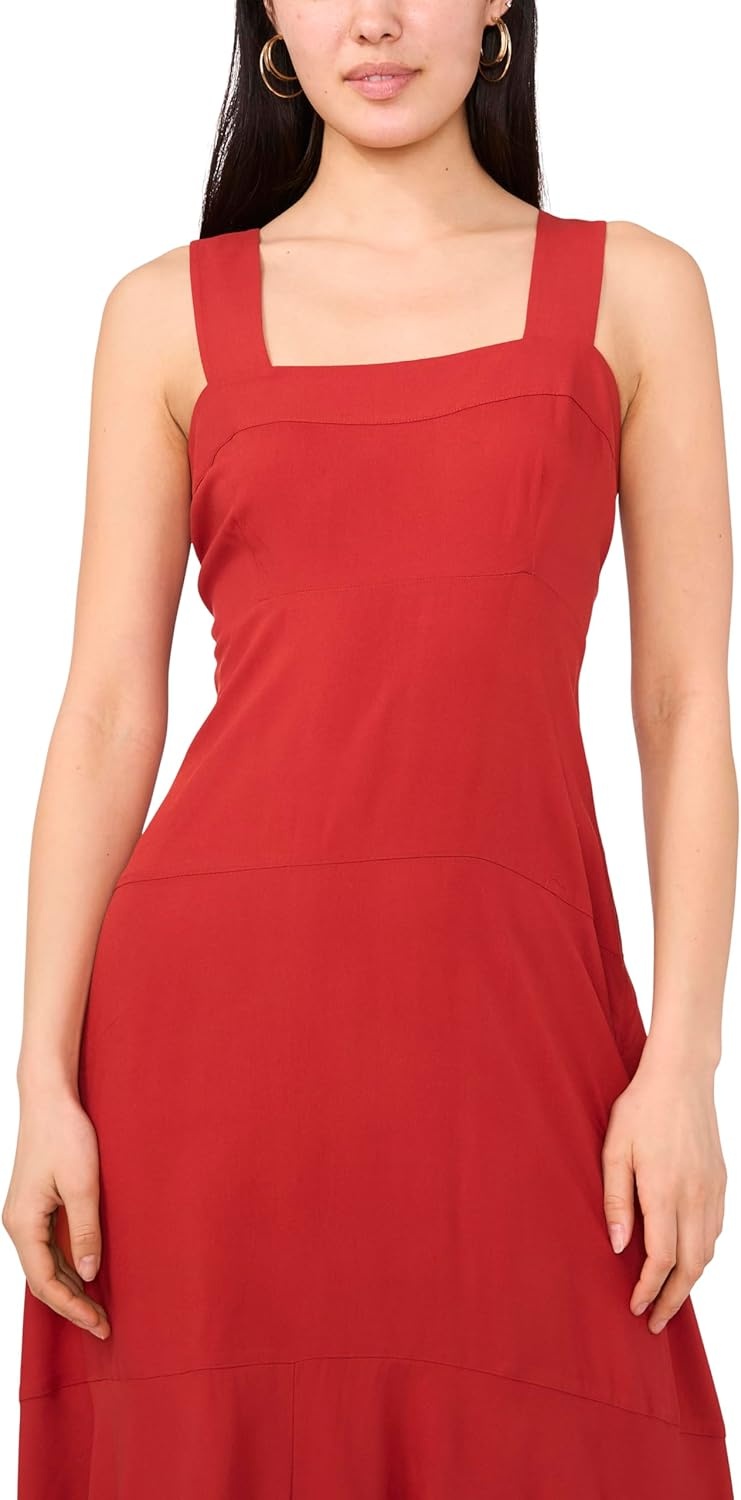 imageVince Camuto Womens Sleeveless Tiered Maxi DressRust