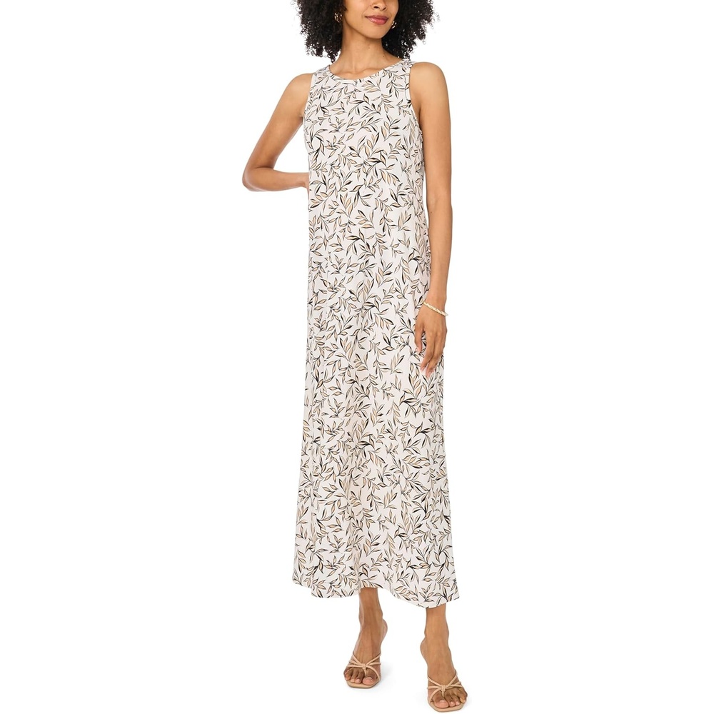 imageVince Camuto Womens Floral Sleeveless Maxi DressSoft Cream