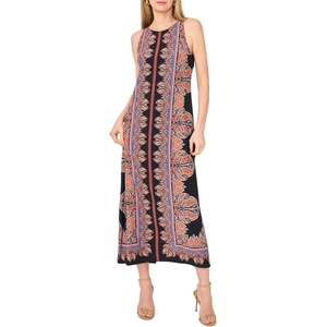 Vince Camuto Women’s Sleeveless Back Keyhole Maxi Dress(Rust)