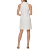 Vince Camuto Women’s Sleeveless Halter Tie Neck Shift Mini Dress(Ivory)