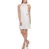 Vince Camuto Women’s Sleeveless Halter Tie Neck Shift Mini Dress(Ivory)