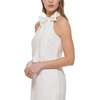 Vince Camuto Women’s Sleeveless Halter Tie Neck Shift Mini Dress(Ivory)