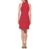 Vince Camuto Women’s Sleeveless Halter Tie Neck Shift Mini Dress(Raspberry)