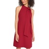 Vince Camuto Women’s Sleeveless Halter Tie Neck Shift Mini Dress(Red)