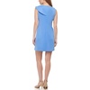 Vince Camuto Women’s Sleeveless High Neck Cascade Detail Sheath Mini Dress(Periwinkle)