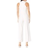 Vince Camuto Women’s Sleeveless Scoop Neck Crepe Jumpsuit(Ivory)